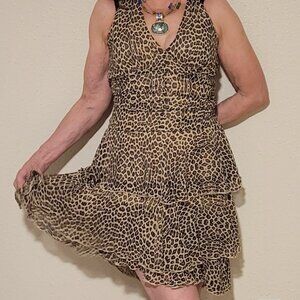 Georgiou Studio Leopard dress, Size 6